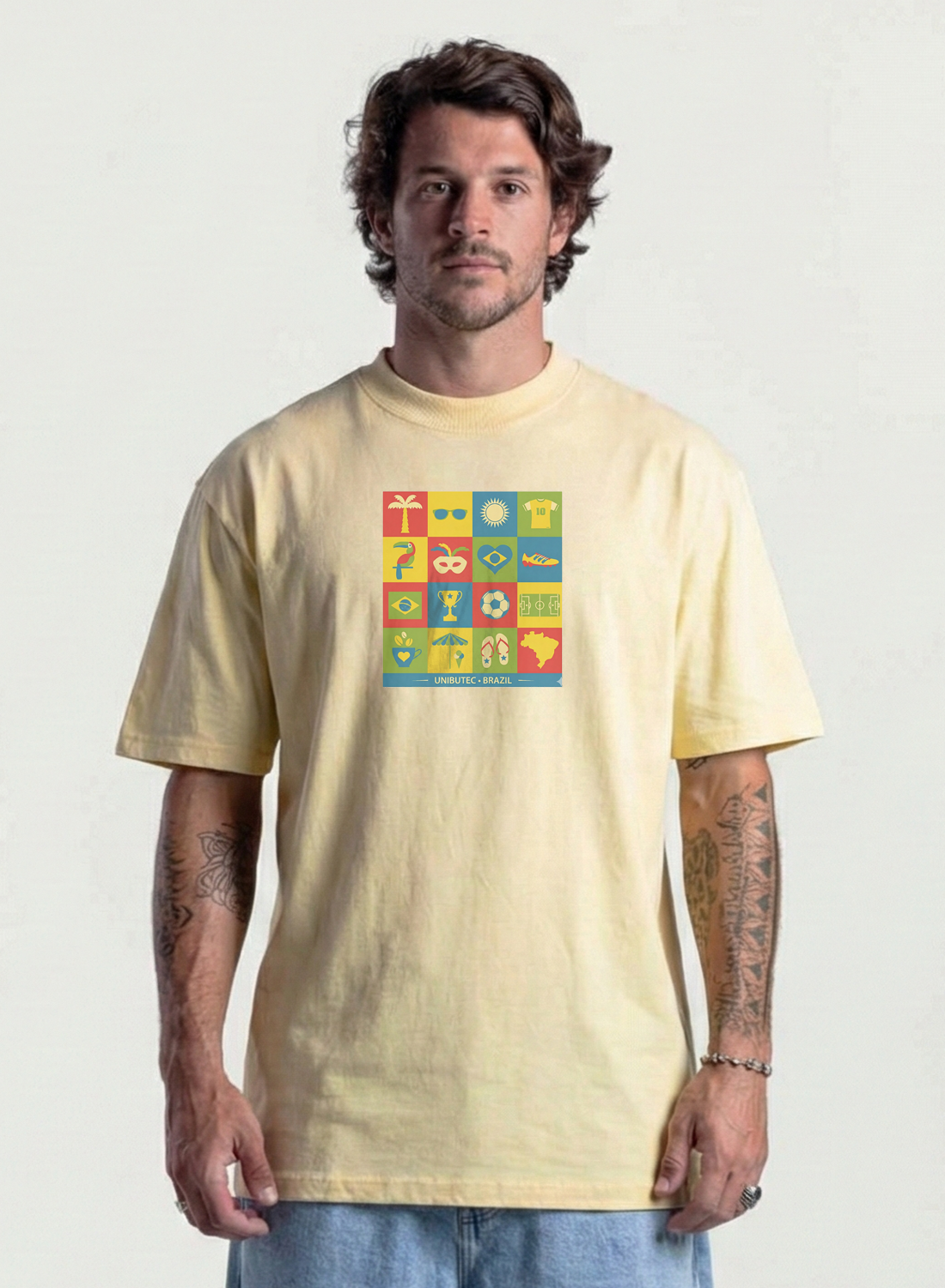 Camiseta Streetwear Mosaico Brasil