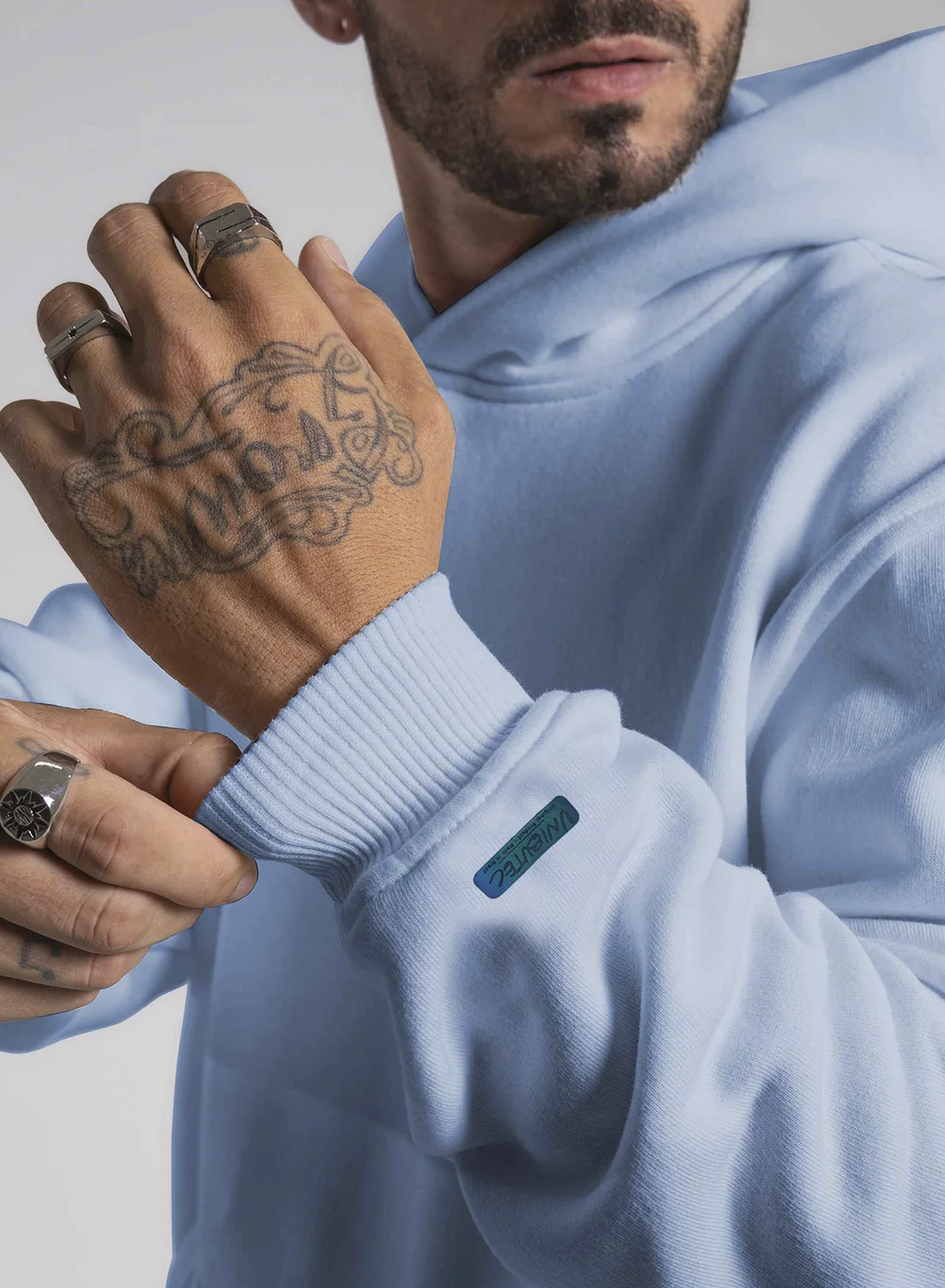 Moletom Premium Azul Arctico Vibes And Style