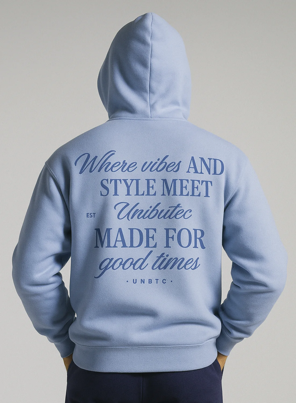 Moletom Premium Azul Arctico Vibes And Style