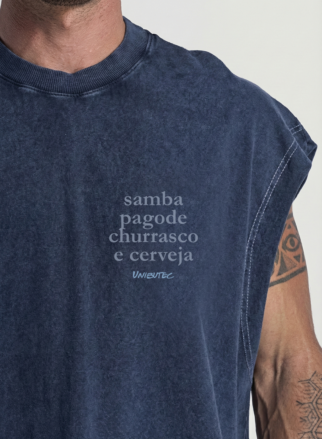 Regata Meet Samba Pagode Churrasco e Cerveja Marinho Marmorizado