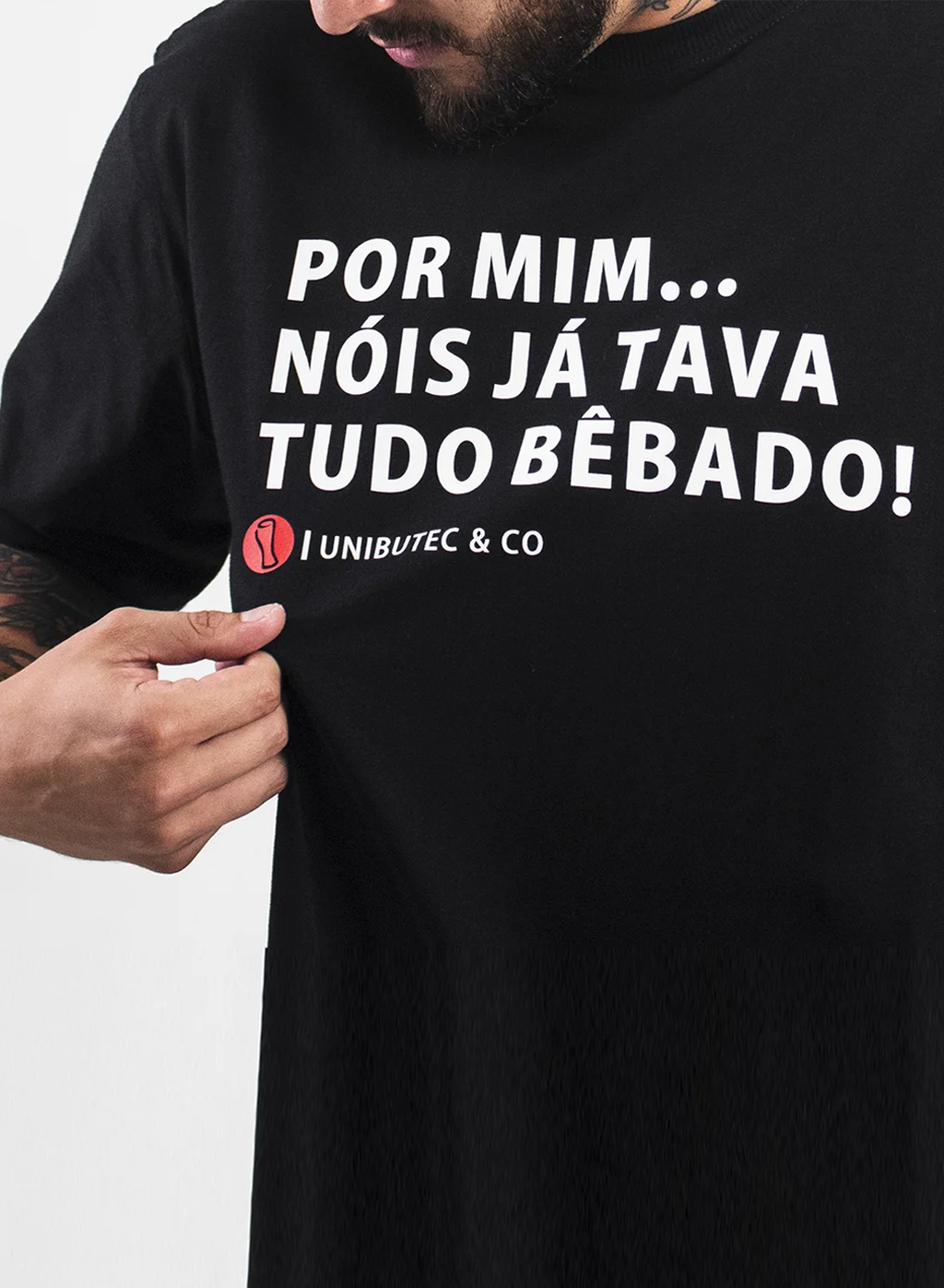 Camiseta Tudo Bêbado Cerveja Unibutec masculina