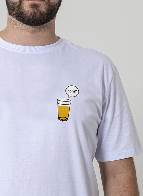 Camiseta Unibutec Basic Copo de Cerveja, Bora?